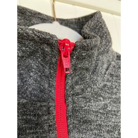 Puma Boys Fleece Jacket Sz M 8 10 Gray Red Full Front Zip Lightweight‎ Layering - Picture 6 of 9